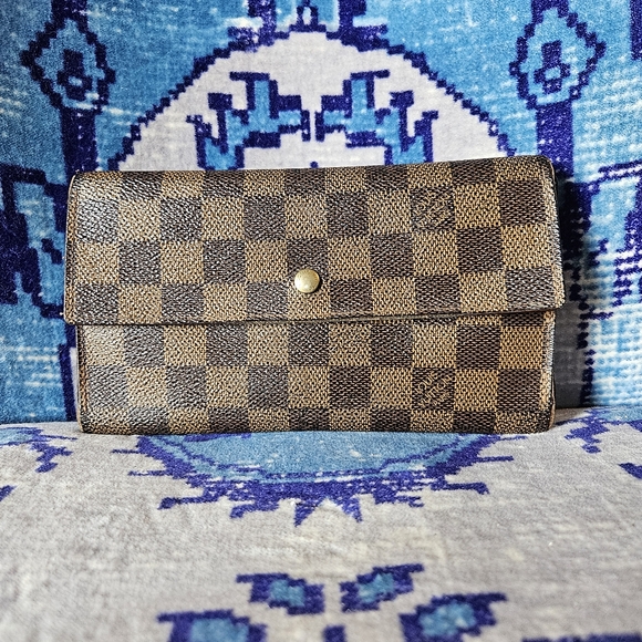 Louis Vuitton Handbags - Louis Vuitton Damier Ebene Porte Tresor International Wallet France 1998